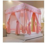 Dsejynxx baldacchino Baldacchino per Letto,Tenda per Letto a baldacchino di Lusso a Quattro Angoli,Tenda per Letto a baldacchino con Tre Aperture Laterali,zanzariera(Color:d,Size:120 * 200cm)