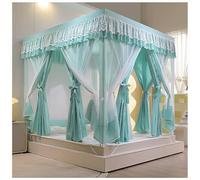 Dsejynxx baldacchino Baldacchino per Letto,Tenda per Letto a baldacchino di Lusso a Quattro Angoli,Tenda per Letto a baldacchino con Tre Aperture Laterali,zanzariera(Color:b,Size:120 * 200cm)