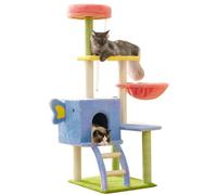 Dsejynxx graffiatoio per Gatti Tiragraffi Alto per Gatti,Torre per Gatti Multi-Livello con Tiragraffi e Rampa in Sisal,Trespoli in Peluche,Amaca,Spaziosi Condomini(Color:a,Size:)