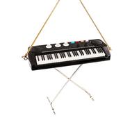 Dselvgvu Mini organo elettronico in miniatura, 9 cm, riproduzione di mini strumenti musicali, tastiera elettrica, decorazione per albero di compleanno, vacanze, decorazione per la casa, modello (9 x