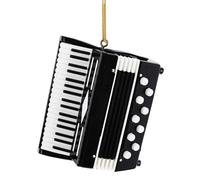 Dselvgvu Mini strumento musicale a fisarmonica in miniatura, 7 cm, riproduzione di mini strumenti musicali, decorazione per la casa e per le vacanze, ornamento (nero, fisarmonica da 7 cm)