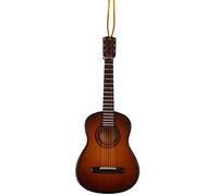 Dselvgvu Mini strumento musicale in miniatura a forma di chitarra con corde di legno, replica di decorazioni per la casa, ornamento da esposizione (chitarra classica da 13 cm)