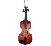 Dselvgvu Mini strumento musicale in miniatura a forma di violino con corde di legno, replica di decorazioni per la casa, ornamento da esposizione (violino da 12 cm)