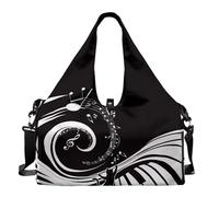 Dserfgiu Borsa da palestra da donna con scomparto per scarpe, tasche per riporre oggetti bagnati e asciutti, borsone da viaggio, tappetino da yoga portatile, Piano, Misura unica