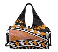 Dserfgiu Polynesia - Borsa da palestra da donna con scomparto per scarpe, tasche per riporre oggetti bagnati e asciutti, borsone da viaggio per tappetino da yoga portatile, Foglia di pal, Misura unica