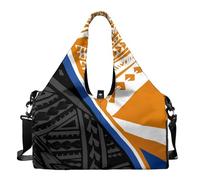 Dserfgiu Polynesia - Borsa da palestra da donna con scomparto per scarpe, tasche per riporre oggetti bagnati e asciutti, borsone da viaggio per tappetino da yoga portatile, Totem tribale, Misura unica