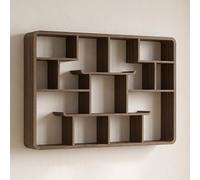 DSEWTEZXI Mensole a muro sospese per servizi da tè a più livelli, mensole in legno antiche da parete, vetrina decorativa per riporre oggetti, per sala da pranzo, soggiorno, ufficio.(81 * 56 * 12cm)