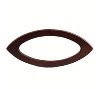 DSFDFDG 2 Manici a Forma di D in Legno massello, Borsa Intrecciata in Rovere, Borsa da Spiaggia in Lana all'Uncinetto(19.5x9cm Brown)