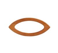 DSFDFDG 2 Manici a Forma di D in Legno massello, Borsa Intrecciata in Rovere, Borsa da Spiaggia in Lana all'Uncinetto(19.5x9cm Brown2)