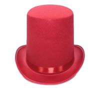 DSFDFDG Cappello A Cilindro Vintage A A Tesa Corta In Tinta Unita Da Cowboy Occidentale(Red)