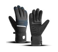 DSFDFDG Guanti Termici Uomini guanti ciclisti impermeabili invernali sportivi for esterni che corre in moto screen non slittati senza slitta(XL)