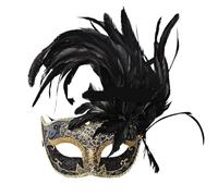 DSFDFDG Maschere di piume, maschere a mezzo volto, for feste, matrimoni, principesse, balli in maschera, Halloween Per Halloween Masquerade(Purple Long feather)
