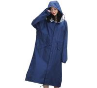 DSFDFDG Poncho Antipioggia da Donna, Lungo e Leggero, Impermeabile, for Adulti(Blue,L)