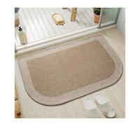 DSFDFDG Zerbino Tappetino da bagno semicircolare, antiscivolo, lavabile, ad asciugatura rapida, con supporto in gomma, assorbente, rotondo, for doccia(GGZN46-3,60X90CM(2X3FT)