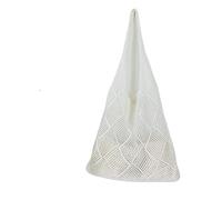 DSFIHJO Borsa da Spiaggia Borsa a tracolla da donna in tessuto dal design cavo alla moda a viaggio estiva di grande capacità lavorata a maglia per le Vacanze(White)