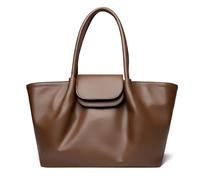 DSFIHJO Borsa Donna La borsa Tote è una da donna in morbida pelle, caratterizzata un design semplice e grande capacità(Coffee)