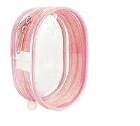 DSFIHJO Borsa Per Cavi Scatola portaoggetti multifunzionale for dati, trasparente, da viaggio, for esterni, rotonda per Accessori Tecnologici(Peach)