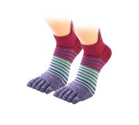 DSFIHJO Calze Con Dita 3 paia di calzini da uomo a cinque dita, traspiranti, comodi, con divise, for sport all'aria aperta, morbidi, colorati, casual per lo Sport(Red)
