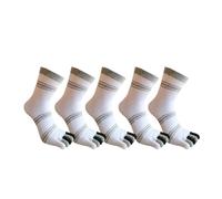 DSFIHJO Calze Con Dita 5 paia di calzini corti da uomo con dita dei piedi, in cotone a righe, morbidi e traspiranti, adatti for mariti, padri per lo Sport(White)