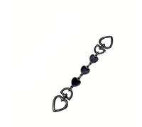 DSFIHJO Catena di Estensione della Borsa Coppia Love Hook Catena di Estensione for Borsa for Tracolla in Pelle del Cuore for sotto Le ascelle per la Borsa(Black Black)