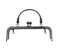 DSFIHJO Chiusura A Telai 18 CENTIMETRI/20 Centimetri Retro Chiusura della Borsa Telaio Bacio di Blocco del Metallo Fibbia for Il Mestiere DIY Borsa Fare Parti Sacchetto(Black-20cm)