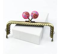 DSFIHJO Chiusura A Telai 5 Pz 12 cm Borsa in Metallo Maniglia for Borsa Telaio Bead Bacio Chiusura Portafoglio in Ottone retrò Staffa for Cucire Fibbia Accessori Hardware Fai da Te(Rose)