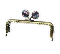 DSFIHJO Chiusura A Telai 5 Pz 12 cm Borsa in Metallo Maniglia for Borsa Telaio Bead Bacio Chiusura Portafoglio in Ottone retrò Staffa for Cucire Fibbia Accessori Hardware Fai da Te(Brown)