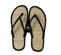 DSFIHJO Ciabatte Paglia Donna Ciabatte infradito estive da donna, comode e antiscivolo, sandali infradito in rattan, pantofole da casa(Black,39)