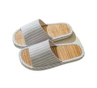 DSFIHJO Ciabatte Paglia Donna Sandali estivi da donna, morbidi, antiscivolo, traspiranti, aperti, pantofole da casa leggere e silenziose(Gray,36-37)
