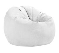DSFIHJO Copridivano Per Borsa Di Fagioli Pouf in velluto a coste senza imbottitura, poltrona a sacco, pouf da salotto, angolo, gioco, film Per il Soggiorno(White,D70cm-2.3ft-cover)