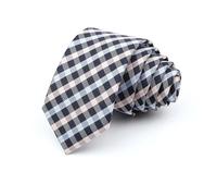 DSFIHJO Cravatte Uomo Cravatte casual da 6 cm for uomo, cravatta sottile, moda, in poliestere, a quadri, a strisce, for affari, camicia, accessori, regalo per Formale(Sliver)