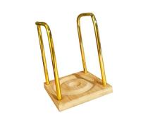 DSFIHJO Paper Cup Holder Organizer With Wood Base Table Standing Dispenser For Office Commercial Use Break Room Home(Gold 1 Slot)