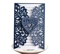 DSFIHJO Partecipazioni Matrimonio Biglietto D'invito For Matrimonio Conchiglia Tagliata Al Laser D'auguri Vuoto For San Valentino Decorazione For Feste Di Nozze Universale(Blue,20PCS)