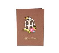 DSFIHJO Partecipazioni Matrimonio Cartolina 3D For Compleanni, Inviti Di Nozze, Biglietti Auguri, Con Fiori Fatti A Mano, Ringraziamento Universale(G)