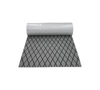 DSFIHJO Pavimentazione per Barche 1900 * 350 * 6MM Eva Boat Decking Sheet Marine Flooring Anti Slip Pad with Rhombus Diamond Pattern Self-Adhesive Surfboard Traction Adesivo(Grey Black)