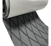 DSFIHJO Pavimentazione per Barche 1900 * 350 * 6MM Eva Boat Decking Sheet Marine Flooring Anti Slip Pad with Rhombus Diamond Pattern Self-Adhesive Surfboard Traction Adesivo(Dark Grey Black)