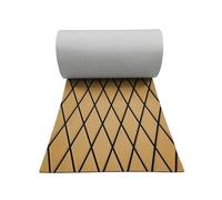 DSFIHJO Pavimentazione per Barche 350x1900x5mm Eva Foam Luxury Decking Sheet Anti-Skid Boat Deck Self-Adhesive Yacht Flooring Pad Anti-Fatigue Mat Diamond Shapes Adesivo(Brown-Black Accents)