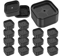 DSFIHJO Rialzi Per Mobili Rialzi for mobili Blocchi di sollevamento for letto impilabili in plastica con fondo antiscivolo Rialzo for gambe da scrivania stabile for lavatrice for divano(16Pcs)