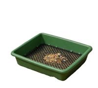 DSFIHJO Setaccio for Terreno for Giardinaggio Preciso Impilabile | Pentola for prospezione dell'oro in pellet a rete for l'estrazione mineraria in vaso(Square Green)