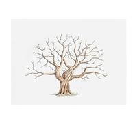 DSFVERVD Albero di Impronte digitali di Matrimonio Wedding Fingerprint Tree | Digitali Del Matrimonio, Uccelli Amati, Libro Degli Ospiti, Regalo, Tela Souvenir