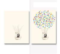 DSFVERVD Albero di Impronte digitali di Matrimonio Wedding Fingerprint Tree Guest Book | Libro Degli Ospiti Firma Pittura Bacio Della Coppia Festa I Migliori Auguri(Color06,40x60cm 16x24inch)