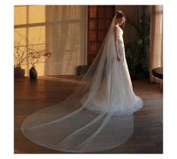 DSFVERVD Fascia Capelli Rete Velos One Layer Bridal Veil - White Long Train Wedding Tulle Headpiece