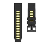 DSHDFJ 2. 6mm 22mm 20mm. Cinturino QuickFit compatibile con Garmin Epixe. Fenix 7. 7x 7s. Solar 6. 6x 6s. Pro. 5x 5s. Plus/Instinct 2 / Forerunner 945 Band Silicone(Black yellow,QuickFit 26mm)