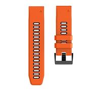 DSHDFJ 2. 6mm 22mm 20mm. Cinturino QuickFit compatibile con Garmin Epixe. Fenix 7. 7x 7s. Solar 6. 6x 6s. Pro. 5x 5s. Plus/Instinct 2 / Forerunner 945 Band Silicone(Orange black,For Fenix 7 (47mm)