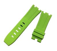 DSHDFJ 28mm nero blu 15703 Natura Gomma in silicone in silicone orologio da uomo orologio cinturino in forma for Ap. Guarda Audemars e Piguet Belt Logo Tools(Neno green,With black buckle)