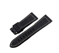 DSHDFJ Alta qualità Spessore italiano Retro Cavallo Crazy Horse Genuine Pelle Cinghise Pin Fibbia Compatibile con Panerai Strap Watch Band Tools 26mm(Black strap)