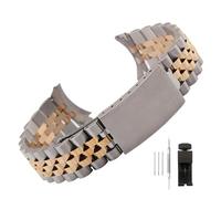 DSHDFJ Bracciale in acciaio inox, compatibile con Rolex Datejust, estremità curve, 13, 17, 18, 19, 20, 21, 22 mm, 19 mm
