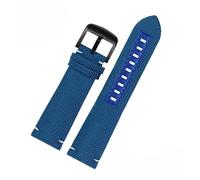 DSHDFJ Cinturino in pelle di nylon da 22 mm compatibile con Mido Navigator M026.629/430 Ocean Star M042.430 Cinturino for orologio Citizen in tela impermeabile nero blu(Royal Blue-black)