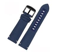 DSHDFJ Cinturino in pelle di nylon da 22 mm compatibile con Mido Navigator M026.629/430 Ocean Star M042.430 Cinturino for orologio Citizen in tela impermeabile nero blu(Dark blue-black)