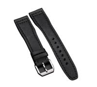 DSHDFJ Cinturino In Pelle Fatto A Mano For Pelle Bovina A Strati 20 21 22MM Cinturino Vintage Da Uomo Nero Marrone Adatto Compatibile Con Pilot Mark 15 16(Brack,22mm)